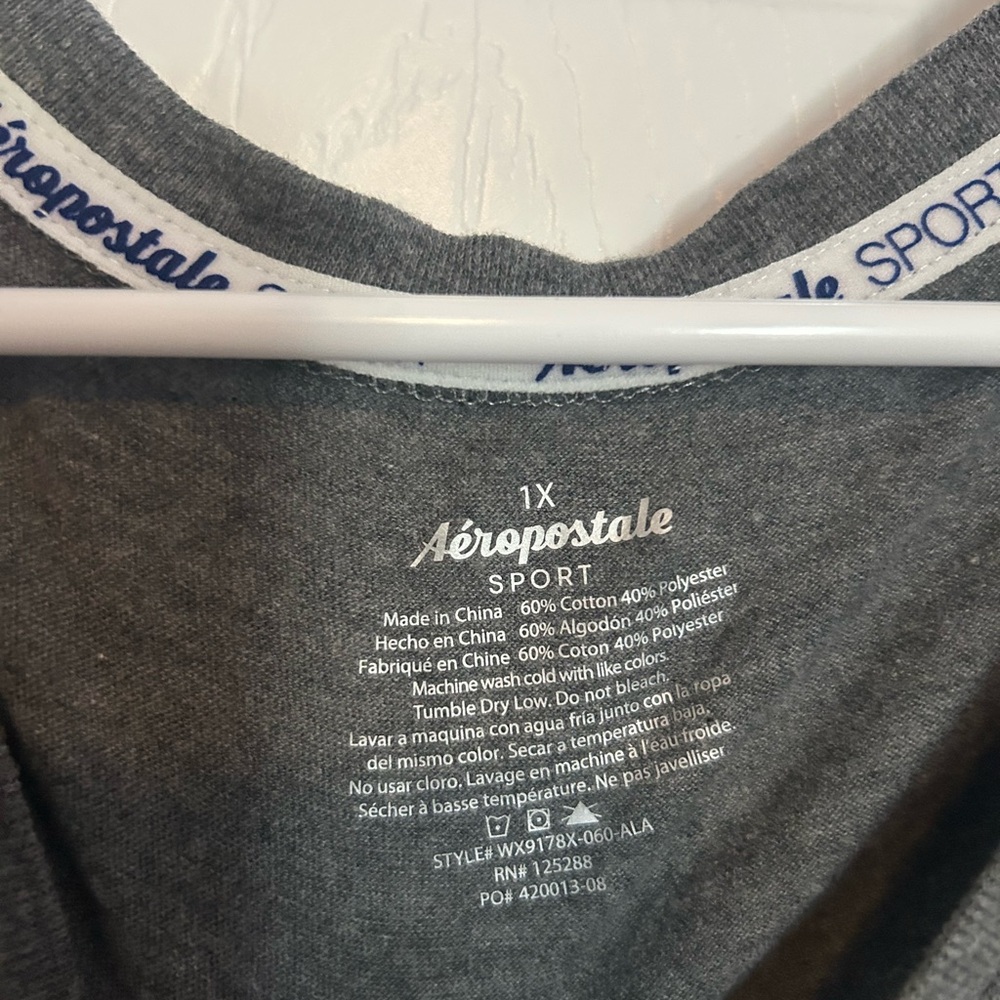 Aéropostale Sport Heather Gray Tee - 1X